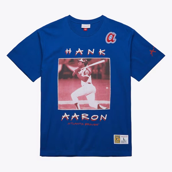 Hank Aaron Atlanta Braves Royal Player Crewneck T-Shirt
