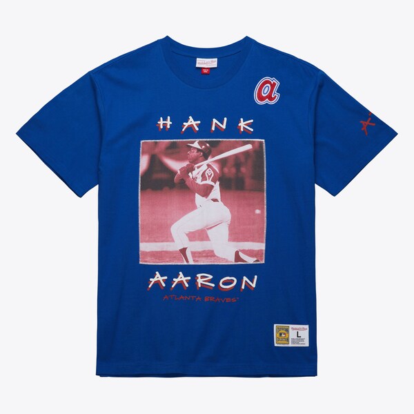 Hank Aaron Atlanta Braves Royal Player Crewneck T-Shirt