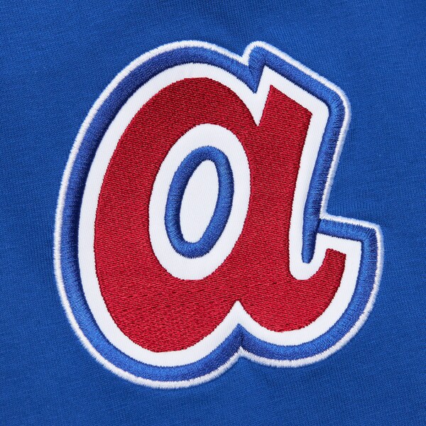 Atlanta Braves Royal Jacquard Ringer Vintage Logo T-Shirt