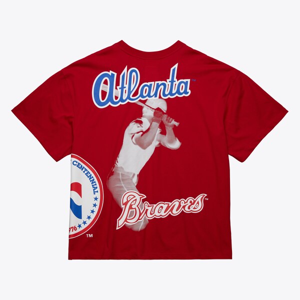 Atlanta Braves Red Cooperstown Logo Blast T-Shirt 3 Atlanta Braves Red Cooperstown Logo Blast T-Shirt
