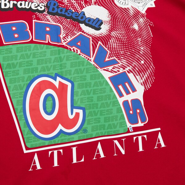 Atlanta Braves Red Cooperstown Logo Blast T-Shirt 4 Atlanta Braves Red Cooperstown Logo Blast T-Shirt