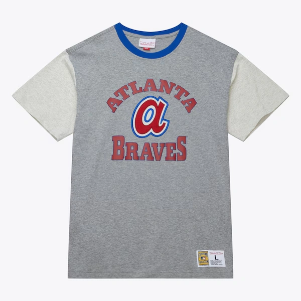 Atlanta Braves Heather Gray Heritage Premium T-Shirt