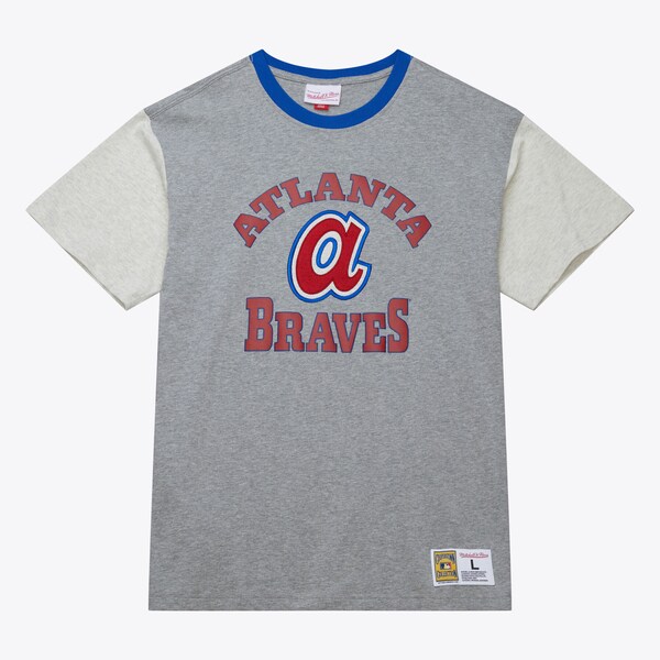 Atlanta Braves Heather Gray Heritage Premium T-Shirt