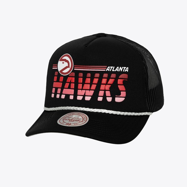 Atlanta Hawks Black Graded Trucker Adjustable Hat