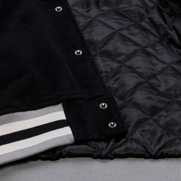 Oakland Raiders Black/Tan Team Traditions Varsity Full-Snap Jacket