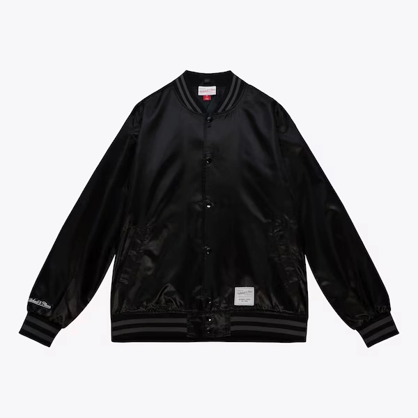 M&N Black M&N Satin Full-Snap Jacket