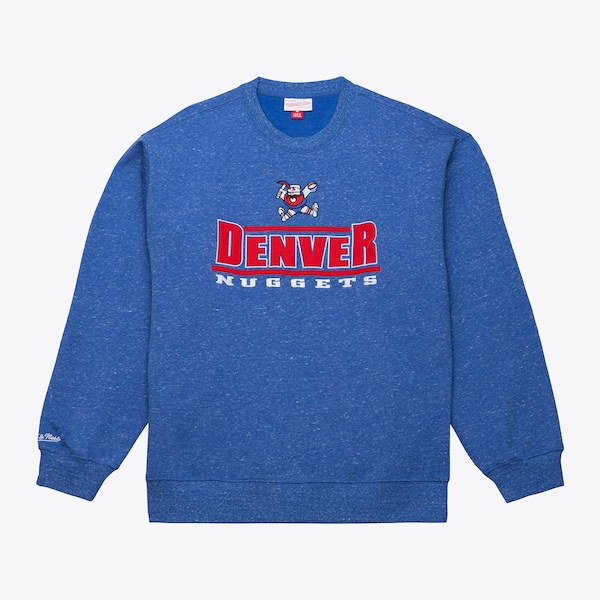 Denver Nuggets Royal Throwback Fleece Crewneck Sweatshirt