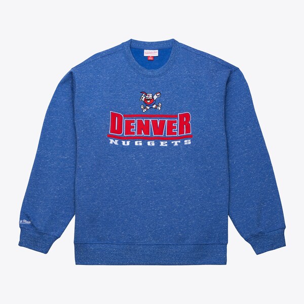 Denver Nuggets Royal Throwback Fleece Crewneck Sweatshirt