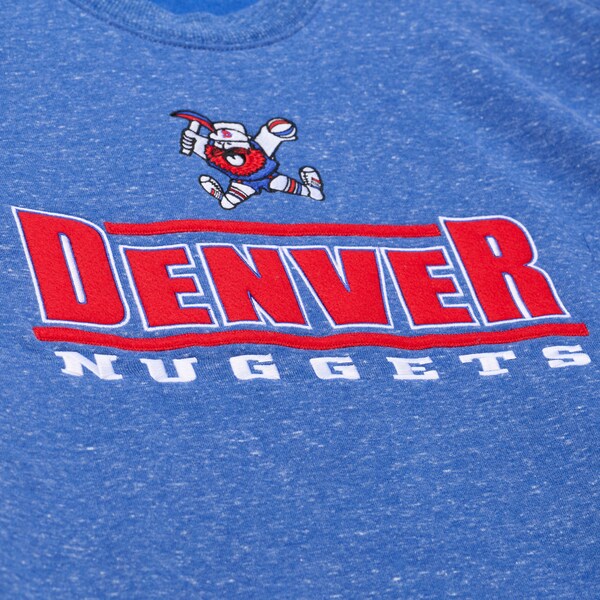 Denver Nuggets Royal Throwback Fleece Crewneck Sweatshirt