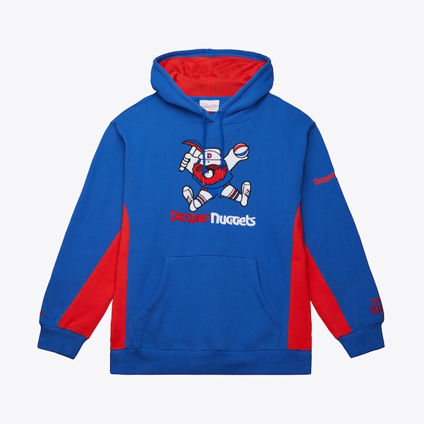 Denver Nuggets Royal Hardwood Classics Team Origins Fleece Pullover Hoodie