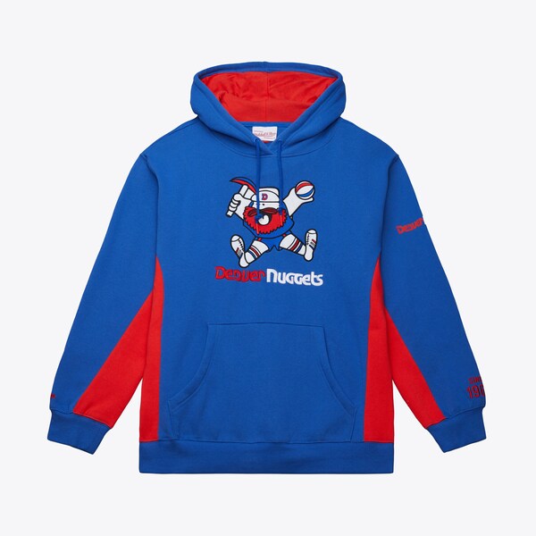 Denver Nuggets Royal Hardwood Classics Team Origins Fleece Pullover Hoodie