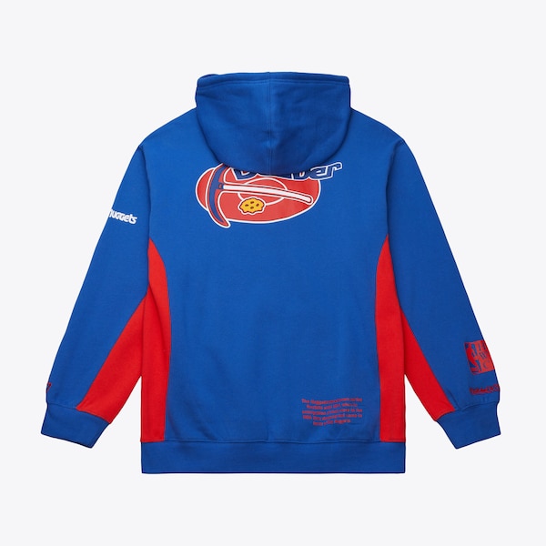 Denver Nuggets Royal Hardwood Classics Team Origins Fleece Pullover Hoodie