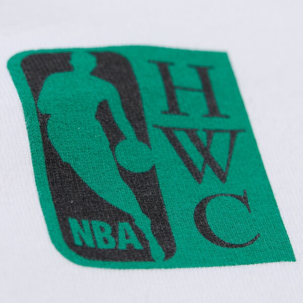 Boston Celtics White Hardwood Classics Team Origins Premium T-Shirt 5 Boston Celtics White Hardwood Classics Team Origins Premium T-Shirt