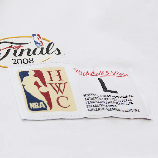 Boston Celtics White Hardwood Classics Team Origins Premium T-Shirt 6 Boston Celtics White Hardwood Classics Team Origins Premium T-Shirt