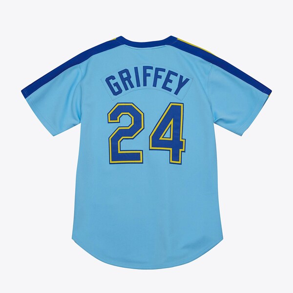 Ken Griffey Jr. Seattle Mariners Light Blue 2010 Authentic Jersey 3 Ken Griffey Jr. Seattle Mariners Light Blue 2010 Authentic Jersey
