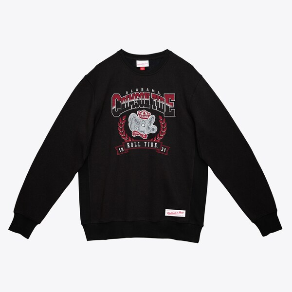Alabama Crimson Tide Black Baseline Pullover Sweatshirt