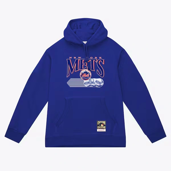 New York Mets Royal Cooperstown Fastball Hoodie