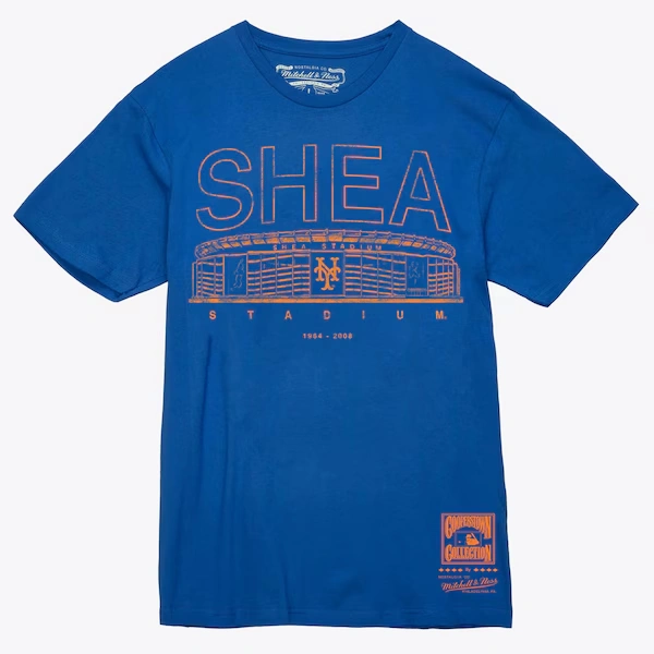 New York Mets Royal Shea Stadium Logo T-Shirt