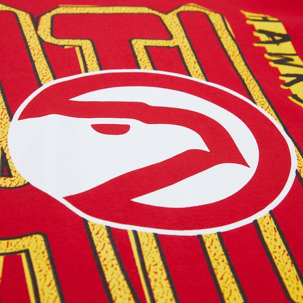 Atlanta Hawks Red Hardwood Classics Retro City T-Shirt