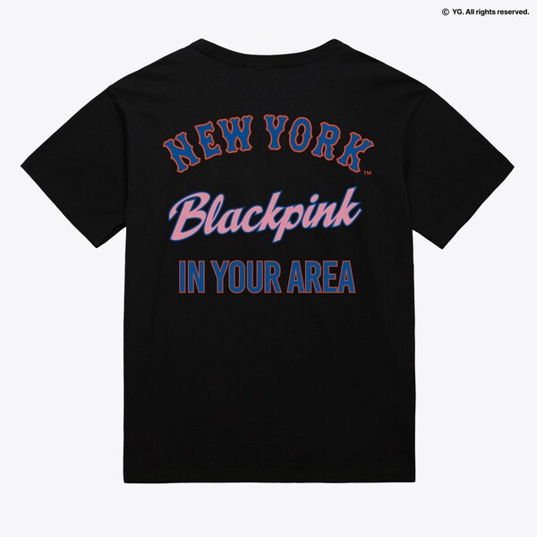 New York Mets Black PINK x MLB T-Shirt 3 New York Mets Black PINK x MLB T-Shirt