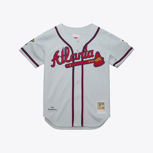 Greg Maddux Atlanta Braves 1995 Gray Authentic Throwback Jersey