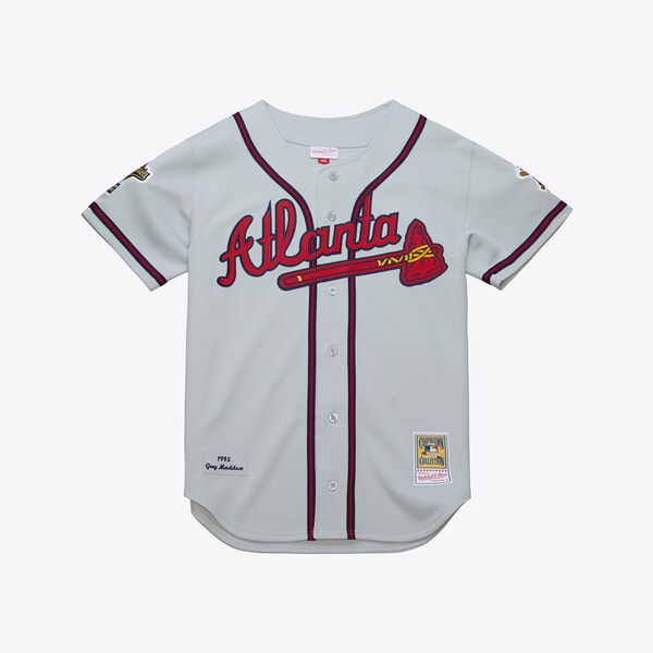 Greg Maddux Atlanta Braves 1995 Gray Authentic Throwback Jersey