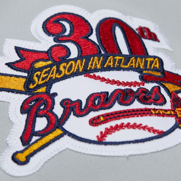 Greg Maddux Atlanta Braves 1995 Gray Authentic Throwback Jersey 9 Greg Maddux Atlanta Braves 1995 Gray Authentic Throwback Jersey