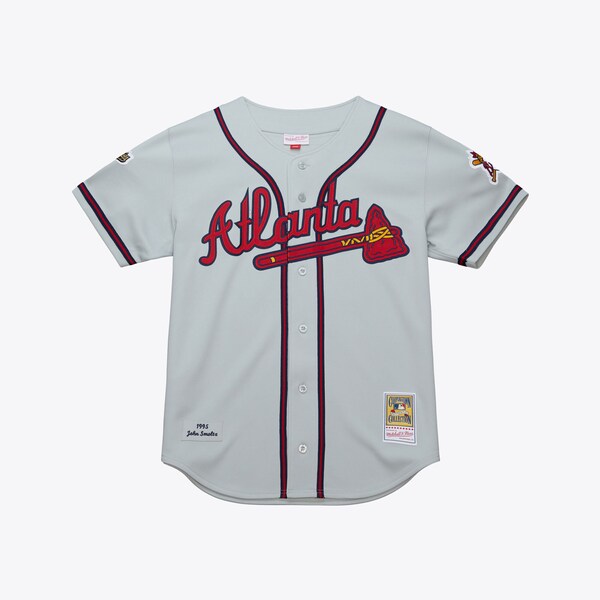 John Smoltz Atlanta Braves 1995 Gray Authentic Throwback Jersey