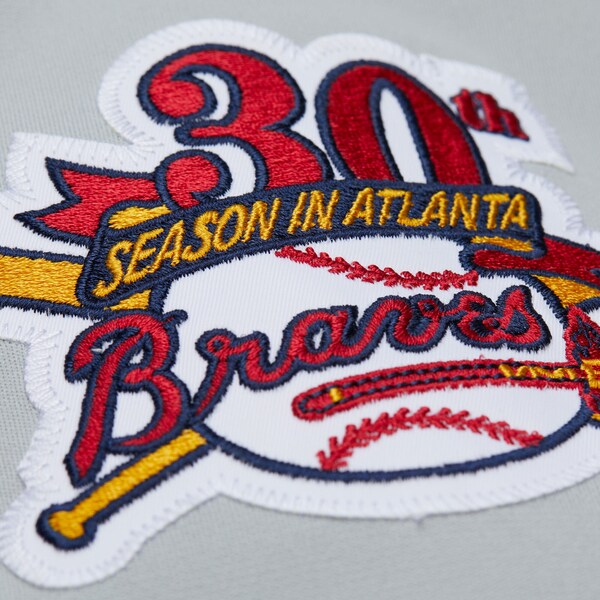 John Smoltz Atlanta Braves 1995 Gray Authentic Throwback Jersey 9 John Smoltz Atlanta Braves 1995 Gray Authentic Throwback Jersey