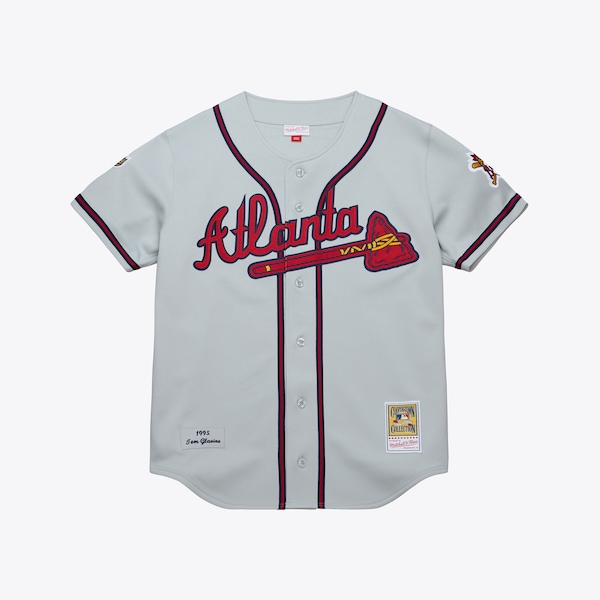 Tom Glavine Atlanta Braves 1995 Gray Authentic Throwback Jersey
