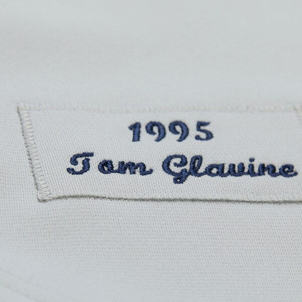 Tom Glavine Atlanta Braves 1995 Gray Authentic Throwback Jersey 5 Tom Glavine Atlanta Braves 1995 Gray Authentic Throwback Jersey