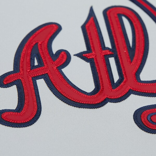 Tom Glavine Atlanta Braves 1995 Gray Authentic Throwback Jersey 7 Tom Glavine Atlanta Braves 1995 Gray Authentic Throwback Jersey