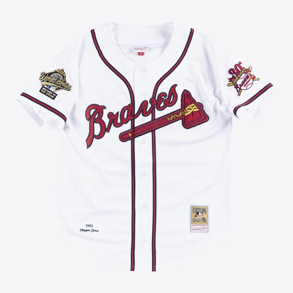 Chipper Jones Atlanta Braves 1995 White Authentic Jersey