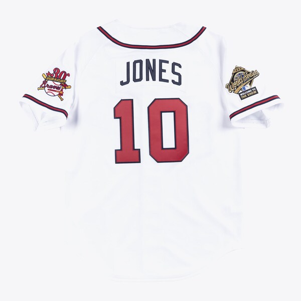 Chipper Jones Atlanta Braves 1995 White Authentic Jersey 3 Chipper Jones Atlanta Braves 1995 White Authentic Jersey