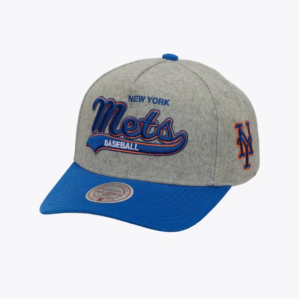 New York Mets Heather Gray Tailsweep Pro Pinch Snapback Hat