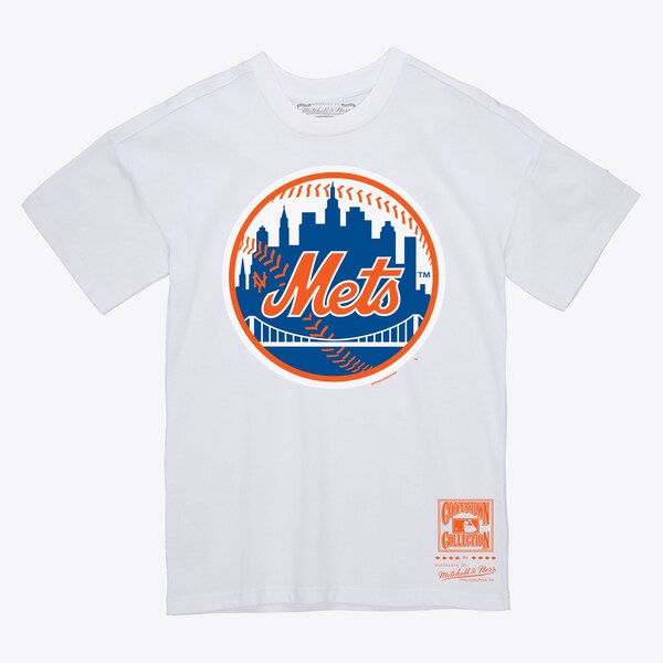 New York Mets White Cooperstown Logo T-Shirt