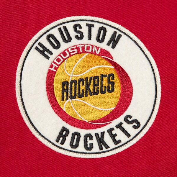 Houston Rockets Red Vintage Logo Replay Cotton Twill Full-Zip Jacket