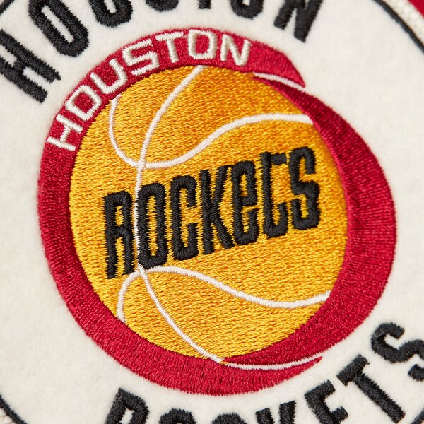 Houston Rockets Red Vintage Logo Replay Cotton Twill Full-Zip Jacket