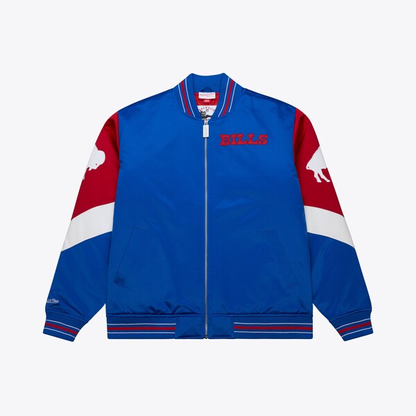 Buffalo Bills Royal Vintage Heavyweight Satin Full-Zip Jacket