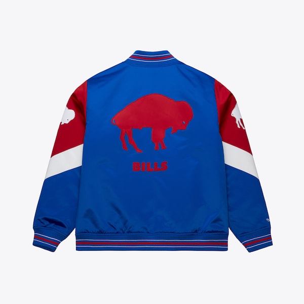 Buffalo Bills Royal Vintage Heavyweight Satin Full-Zip Jacket