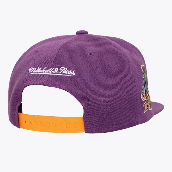 New York Mets Purple M&N x Just Don Mainline Snapback Hat