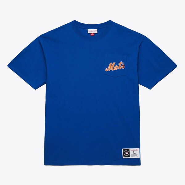 New York Mets Royal Double Hit Mascot Pocket T-Shirt