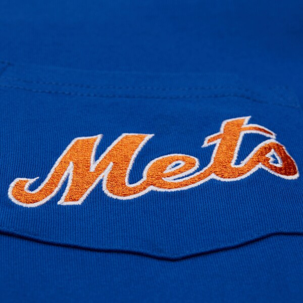 New York Mets Royal Double Hit Mascot Pocket T-Shirt