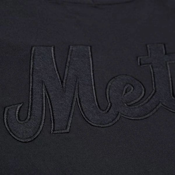 Women's New York Mets Black Phantom Cropped T-Shirt 6 Women's New York Mets Black Phantom Cropped T-Shirt