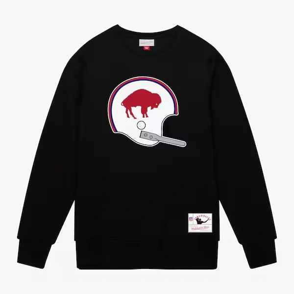 Buffalo Bills Black Team Helmet Pullover Sweatshirt