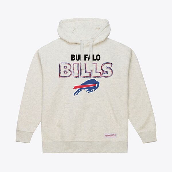 Buffalo Bills White Sketch Outline Hoodie