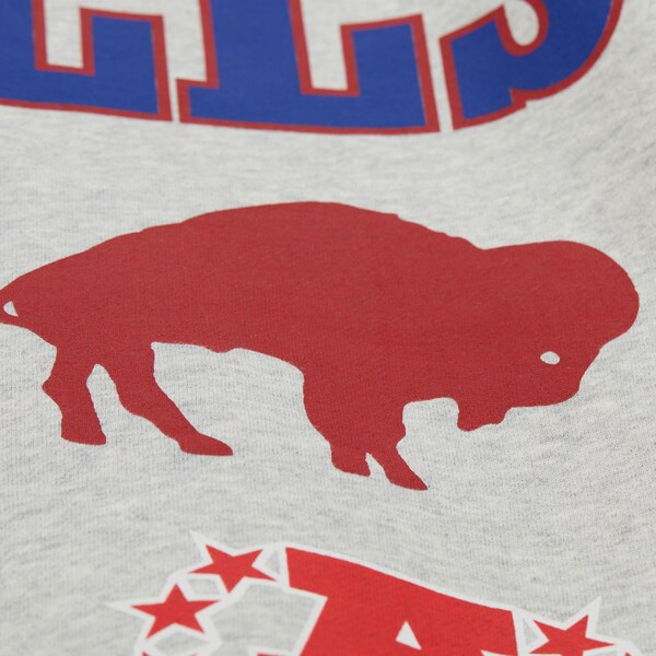 Buffalo Bills Heather Gray All Over Print Vintage Fleece Crewneck Sweatshirt 4 Buffalo Bills Heather Gray All Over Print Vintage Fleece Crewneck Sweatshirt