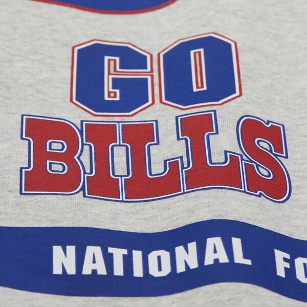 Buffalo Bills Heather Gray All Over Print Vintage Fleece Crewneck Sweatshirt 6 Buffalo Bills Heather Gray All Over Print Vintage Fleece Crewneck Sweatshirt