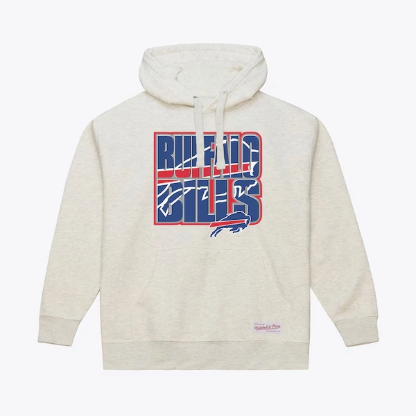 Buffalo Bills White Team Stacked Logo Hoodie