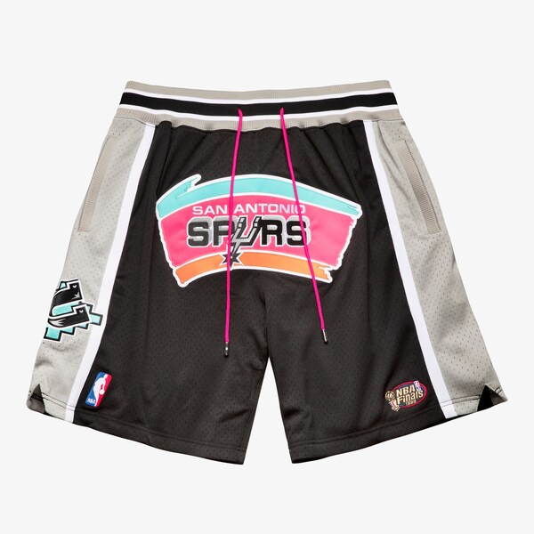 San Antonio Spurs Black 1999 NBA Finals Logo Just Don Shorts